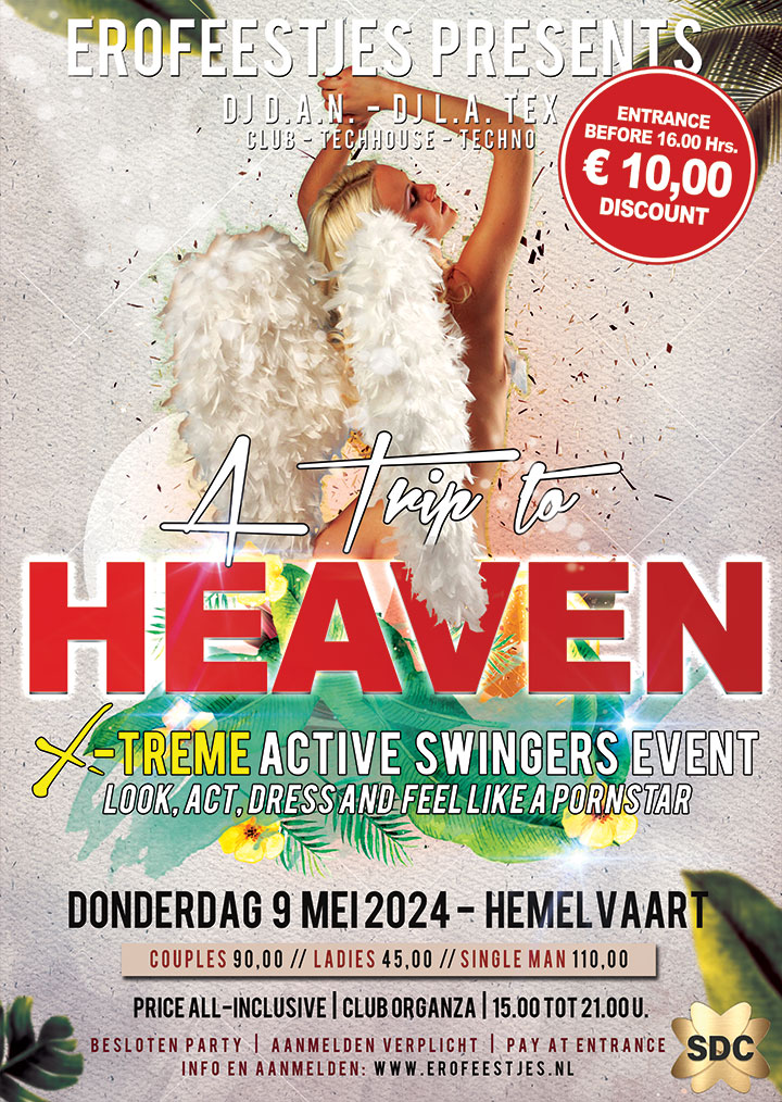 Erofeestjes "A Trip to Heaven" Active Swingers & Dance Event